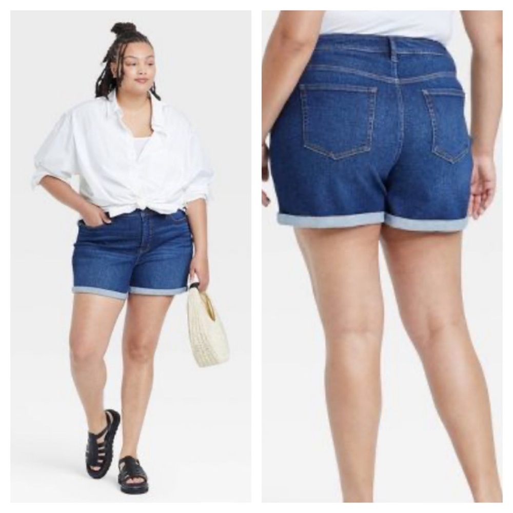 Ava & Viv Midi Cuffed Denim Short Size 22wx4” - image 1